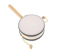 iplusmile Tambour à Main pour Garçon et Filles Percussion Traditionnelle Chinoise en Bois Motif Singe Sécurité pour Maternelle Activités Musicales Éveil Culturel 4 Pouces