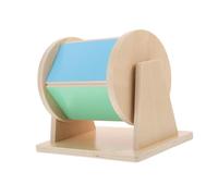 iplusmile Tambour Montessori Bois pour Garçon Fille Tambour Rotatif Sensoriel pour Développement Précoce et Reconnaissance des Sons Couleurs pour Garçon Fille