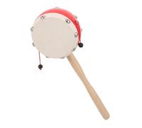 iplusmile Tambour Pour Bébé Traditionnel à Secouer En Bois Naturel Et Peau De Mouton, Jouet Musical Pour Tout-petit, Développement Sensoriel Et Motricité Fine, Portable Pour Bébé