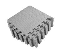 iplusmile Tapis Absorbant en Eva 30x30cm 12pcs Motif Feuilles Antidérapant Épissure pour Salle De Sport Gris Usage Intérieur Et Extérieur