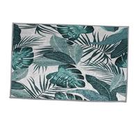 iplusmile Tapis Carré Style Végétal Tapis de Sol pour Chambre Salon Pratique et Décoratif Motif de Bananier Vert Tropical Antidérapant