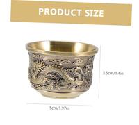 iplusmile Tasse à Thé Chinoise Rétro Style Vintage Bronze avec Motif Dragon et Phénix Légère Résistante Aux Chocs pour Dégustation et Décoration Maison
