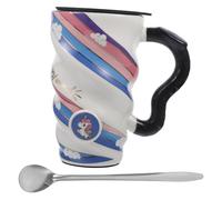 iplusmile Tasse Céramique Réutilisable avec Couvercle Mug Licorne pour Adultes Design Adorable pour Thé et Café Compatible Micro-ondes et Lave-vaisselle pour Maison et Bureau
