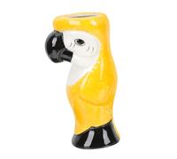 iplusmile Tasse Cocktail Tiki Perroquet Céramique Jaune Réutilisable et Sûre pour Vin Whisky Bar Maison Hôtel Restaurant