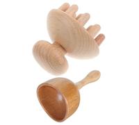iplusmile Tasse Multifonctionnelle en Bois Design Ergonomique, Masseur Multifonction à Ventouses pour Massage Dos et Nuque, Thérapie par Cupping pour Détente à Domicile