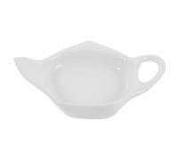 iplusmile Tea Bag Organizer Ceramic Teapot-Shaped Tray for Household Use Multi-Purpose Small Dish for Kitchen and Living Drip-Resistant Repose Sachets Thé Plate