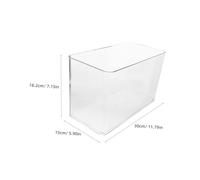 iplusmile Terrarium pour Tortue Transparent Plastique Mini Aquarium de Bureau Petit Bassin Décoratif pour Reptiles et Poissons Betta Design Compact