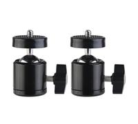 iplusmile Tête Éclairage et Pivotante Verrouillage pour de Rapide Sphérique Support Rotule Trépied en Métal Noir 3/8 Pouces LED, Lot de 2 Pièces Smartphone Adapté à Différents Scénarios