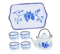 iplusmile Théière Céramique Chinoise Bleue Décor Miniature et Accessoires pour et Jouets pour Garçon Fille