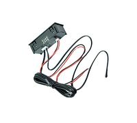 iplusmile Thermomètre Numérique Voiture Multifonction avec Horloge LED Double Affichage Intérieur Extérieur Module Fin Vert pour Tableau de Bord et Aquarium Extérieur