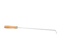 iplusmile Tisonnier de Feu Portable Acier Inoxydable Dépaisseur Outil Robuste pour Foyer Intérieur et Extérieur Crochet Allongé pour Manipulation Sécurisée Feu Braises