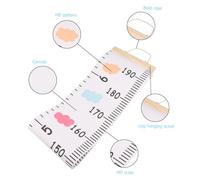 iplusmile Toise Murale Garçon Fille Motif Train Règle Mesure Hauteur et Toile Étanche Décoration Murale Suspendue pour