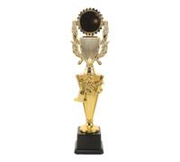 iplusmile Trophée en Plastique Doré du Vainqueur, 14 Pouces, Base Lestée | Pp Plastique, Structure à Quatre Piliers, Finition Vive, pour Présentations de Championnat et Compétitions