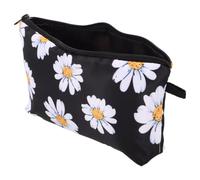 iplusmile Trousse de Maquillage Tournesol, Petite Trousse à Maquillage en Polyester et Éponge, Grosse Capacité, Portable et Légère, pour Femmes et Filles, Voyage d'affaires, Milieux Humides