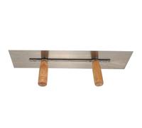 iplusmile Truelle à Béton Double Poignée Manche Long Outil Main Robuste pour Enduit et Finition Maçonnerie Truelle Lisseuse Longue Adaptée Aux Professionnels et Bricoleurs