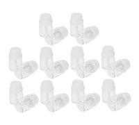 iplusmile Tube De Brillant à 20 Pièces Mini Flacon Transparent Couvercle Blanc Contenant Rechargeables Voyage Design Pratique