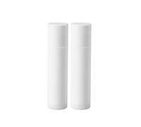 iplusmile Tubes à Lèvres Vides Conteneurs Ronds Lot de 25 5g en Plastique Blanc Bouchons, Mécanisme à Roue Poussoir pour Brillant à Lèvres
