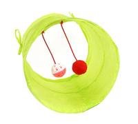 iplusmile Tunnel pour Chat Pliable en Papier Bruissant Vert Fluorescent Interactif pour Chat D’Intérieur et Chaton Refuge Ludique pour Exercice et Détente Tunnel Stimulant
