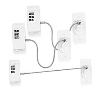 iplusmile Verrous de Sécurité Bande Adhésive Résistante Lot de 3 pour Fenêtres et Armoires en ABS Code pour Protection Domestique des Parents