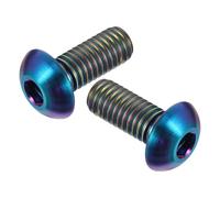 iplusmile Vis Porte Bidon Velo en Titane Léger et Résistant avec Rondelles, Lot de 2pcs de Vis de Vélo M5x12mm pour Accessoires Vélo Route et Sports