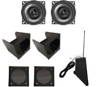 IPNOSIS Kit 2 enceintes avant AXTON AE100 pour Fiat Panda 141 de 1986 à 2003 + 2 boîtes avant + 2 grilles noires de 10 cm + antenne AM/FM à montant