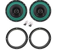 IPNOSIS Kit de 2 enceintes avant ou arrière 16,5 cm pour Seat MII à partir de 2011, Skoda Citigo 2011-2019 + 2 supports + 2 connecteurs
