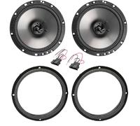 IPNOSIS Kit de 2 enceintes avant ou arrière Axton de 16,5 cm pour Seat MII à partir de 2011, Skoda Citigo 2011-2019 + 2 supports + 2 connecteurs