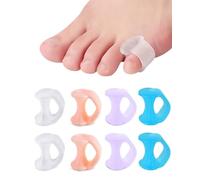 IPNSDON 4 paires de séparateurs d'orteils en silicone, séparateurs d'orteils en silicone, séparateurs d'orteils anti-frottement et réduisant la pression (4 couleurs)