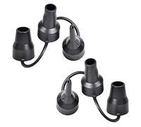 iPobie 2 Pièces 3 en 1 Plastique Pompe à Air à Buse, Buses de Rechange Tête de Buse de Pompe 3 Taille Buse pour Lit d'air