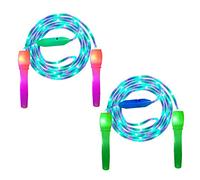 iPobie 2 Pièces Corde à Sauter Fille, Corde à Sauter Lumineuse pour Enfant Réglable, Extérieur D'exercice de Sport Jouet