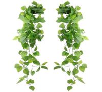 iPobie 2 Pièces Plante Artificielle Tombante,Plantes Artificielles Suspendues Feuilles,Artificielles à Suspendre Fausse Plantes,Interieur pour Maison Jardin Chambre fête décorations de Mariage