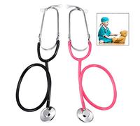iPobie 2 Pièces Stethoscope Jouet Enfant, Jouet de Stéthoscope de Travail pour Cosplay, Équipements Éducatifs ou de la Pratique