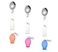 iPobie 3 Pièces Couverts de Camping de Cuillère Pliable en acier Inoxydable pour Pique-nique Randonnée