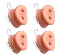 iPobie 4 Pièces Nez de Cochon, Accessoire pour Déguisement Masque Animal Cochon pour Costume de Fête d'halloween, M, Caoutchouc, M, Caoutchouc