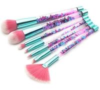 Ipobie 7 Pièces Pinceau De Maquillage Professionnel, Lot De Pinceaux De Maquillage Fond De Teint Pinceau À Sourcils Outil De Maquillage