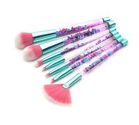 iPobie 7 Pièces Pinceau de Maquillage Professionnel, Lot de Pinceaux de Maquillage Fond de Teint Pinceau Brosse à Sourcils Outil de Maquillage