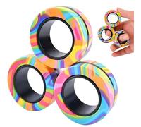 iPobie Anneaux Magnétiques Fidget Toys,1 PCS Fidget Toys Anti Stress,Fidget Magnet Rings Pack pour Adultes Adolescents Enfants.