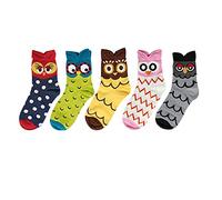 iPobie Chaussette Femme Fantaisie, 5 Paires Chaussette Hiver Enfant Chaude Chaussette Thermique Mignon d'animaux