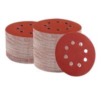 iPobie Disque de Ponçage,100 pièces disques abrasifs,Papier Abrasif 8 Trous,Disque Ponceuse Excentrique pour Poncer,Polir,Dérouiller,Meule d Angle