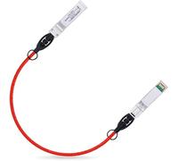 ipolex 10G SFP+ Câble en cuivre, Rouge SFP+ DAC, câble en cuivre à Connexion directe 10GBASE-CU, Câble Twinax Passif 10Gb/s Compatible avec Cisco, Ubiquiti, Meraki, Mikrotik, Intel etc. 0,25-mètre.