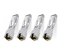 ipolex 4 PCS Transmetteur cuivre 1G SFP vers RJ45, module SFP Mini GBIC 1000Base-T compatible avec Cisco GLC-T/SFP-GE-T, Meraki MA-SFP-1GB-TX, Ubiquiti UF-RJ45-1g, Mikrotik, etc. (CAT.5e, 100 m)