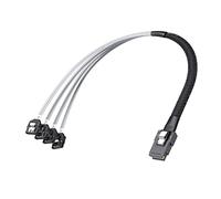 ipolex Câble SFF-8087 vers 4x SATA, 36Pin SFF-8087 hôte/contrôleur vers 7Pin SATA cible/plan arrière, compatible avec PERC H310, contrôleur RAID, 1 mètre (3.3ft)