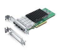 ipolex Carte réseau 10 GB, 4 Ports SFP+, Carte réseau 10GbE par Rapport à l’Intel X710-DA4, Prend en Charge Windows Server/Windows/Linux/VMware(ne Prend Pas en Charge Mac OS)