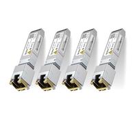 ipolex Émetteur-récepteur en cuivre RJ45 SFP+ 10G, module Mini GBIC 10G SFP+ vers RJ45 10GBase-T compatible avec Cisco, Ubiquiti UniFi, Mikrotik, Netgear etc. jusqu’à 80 mètres via CAT.6a/CAT7. 4-Pack