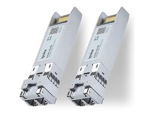 ipolex Émetteur-récepteur LC multimode SFP+ 10G, Module Mini GBIC 10GBase-SR Compatible avec Cisco SFP-10G-SR, Ubiquiti UF-MM-10G, TP-Link, Meraki, Netgear, etc. (MMF, 850-nm, 300 mètres) 2-Pack