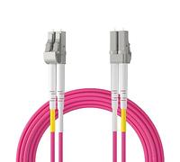 ipolex LC to LC Fiber Patch Cable Multimode, 10/40Gb OM4 Fiber Optic Cable, Duplex 50/125μm Fiber Optic Internet Cable, LSZH Fiber Optic Jumper for MMF SFP/SFP+ Transceiver, 3-m, 4-Pack.