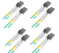ipolex LC to LC Fiber Patch Cable Multimode, 10Gb OM3 Fiber Optic Cable, Duplex 50/125μm Fiber Optic Internet Cable, LSZH Fiber Optic Jumper for MMF SFP/SFP+ Transceiver, 0.5-m, 4-Pack.