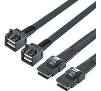ipolex Mini SAS 8643 to 8087, Câble interne Mini SAS HD SFF-8643 vers Mini SAS SFF-8087, 1Mètre(3.3ft), pliable, flexible, 2-Pack