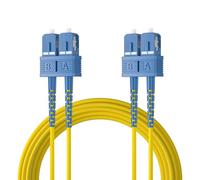 ipolex SC to SC Fiber Patch Cable Single Mode, 1G/10GB OS2 Fiber Optic Cable, Duplex 9/125μm Fiber Optic Internet Cable, LSZH Fiber Optic Jumper for SMF SFP/SFP+ Transceiver, 15-m, 1-Pack.