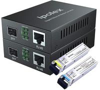 ipolex une paire de convertisseurs de média Gigabit Ethernet, un port SFP 1,25G, un convertisseur de média monomode LC fibre à Ethernet équipé d’un module BiDi SFP-LX (1310-nm/1550-nm, 20km@OS1OS2SMF)